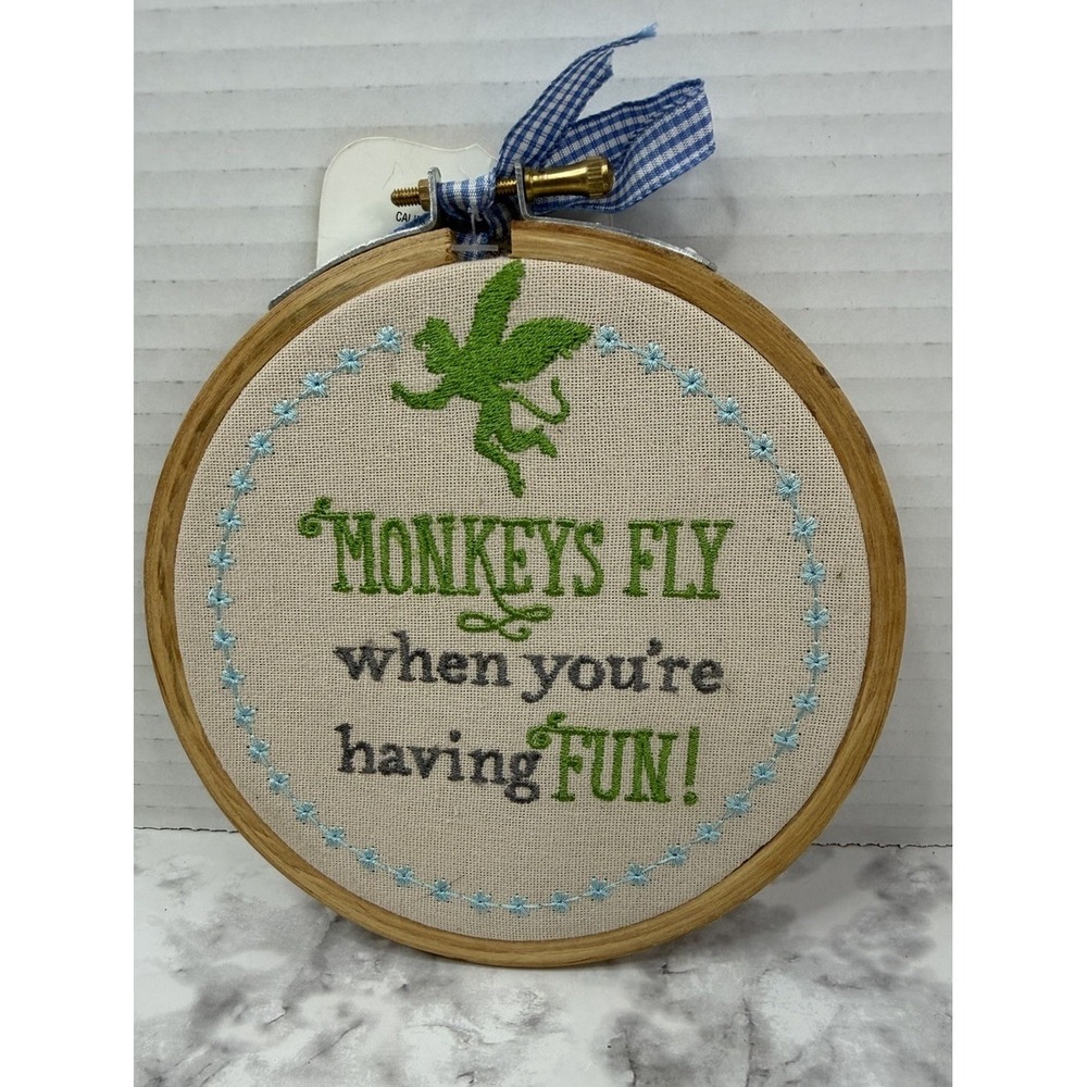 Wizard of Oz WINGED MONKEYS Embroidery Hoop Wall Hanging by Hallmark